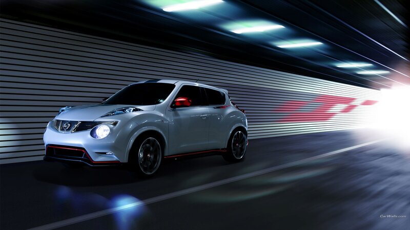 White Nissan Juke Car — Dynamic, Night