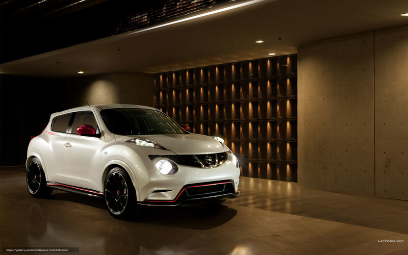 White Nissan Juke in modern garage