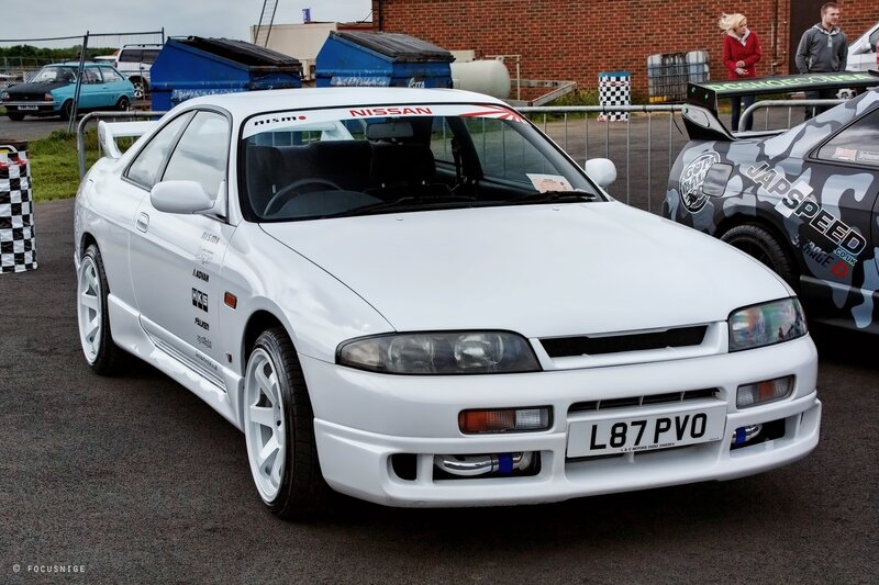 White Nissan R33 GT-R at a car show