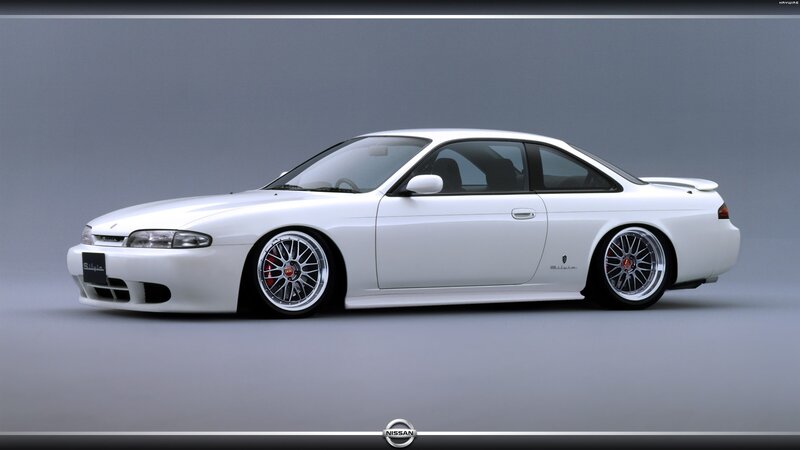 white nissan silvia coupe