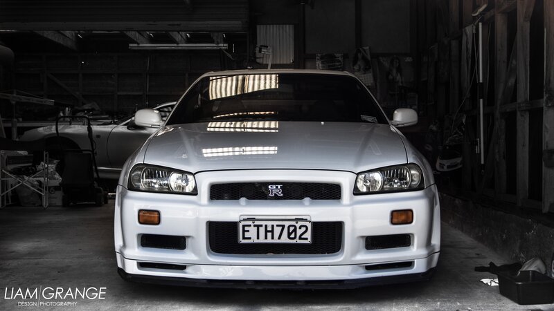 White Nissan Skyline Gt-r — Dramatic, Photograph
