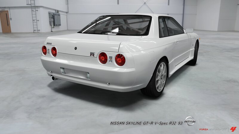 White Nissan Skyline — Neutral
