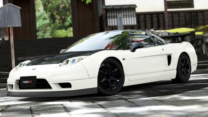 White NSX-R sports car