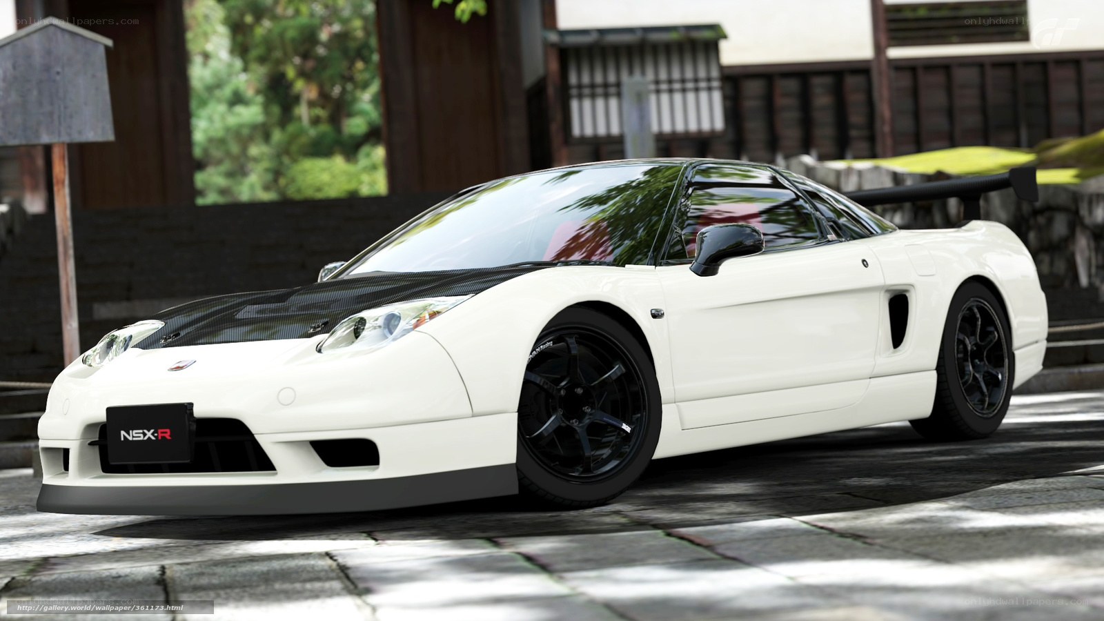 White NSX-R sports car