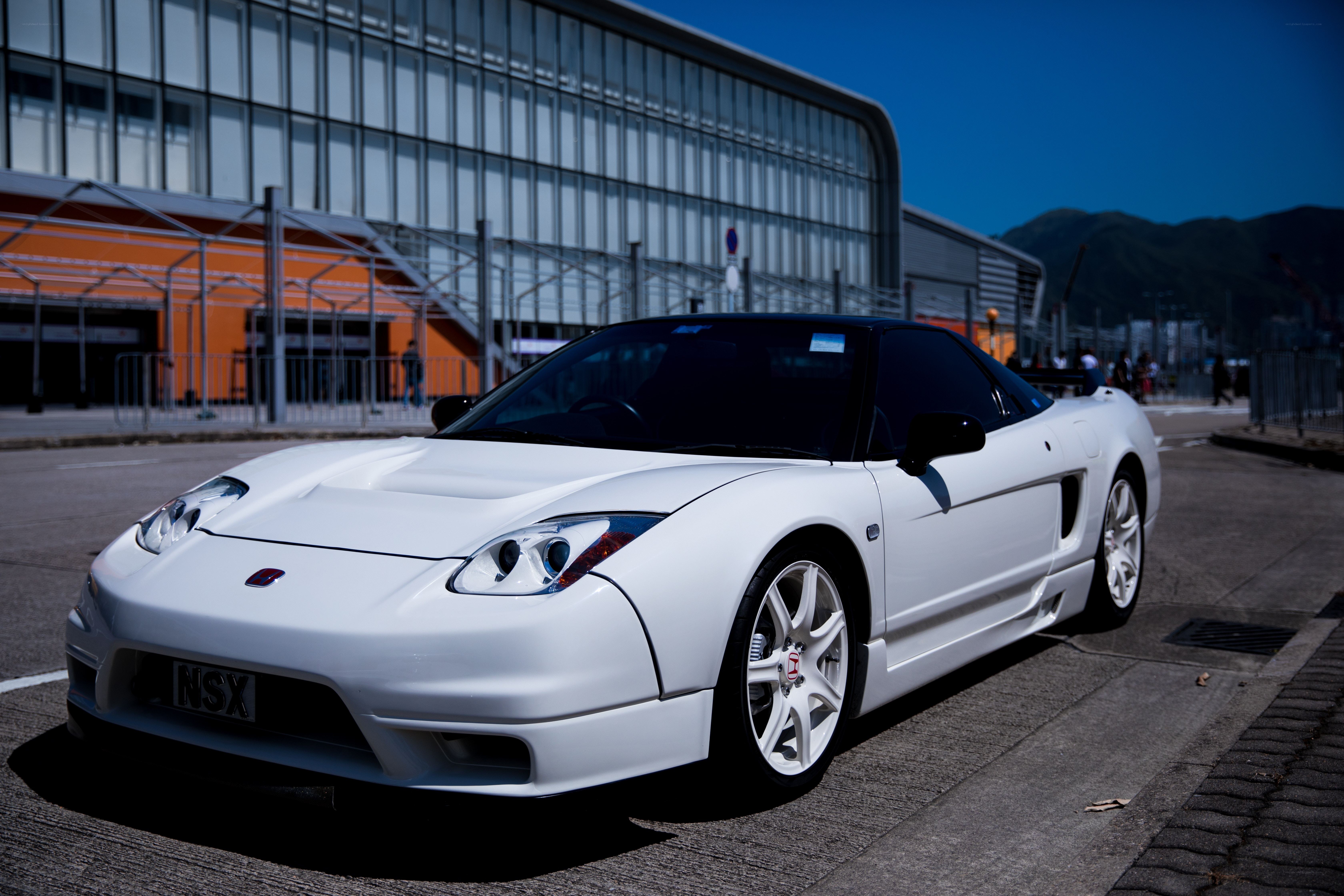 White NSX sports car