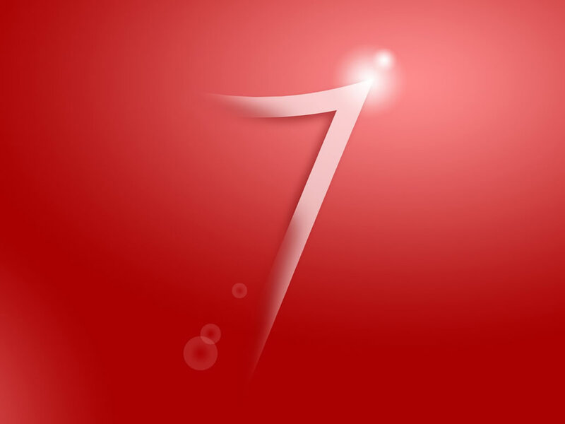 White Number Seven