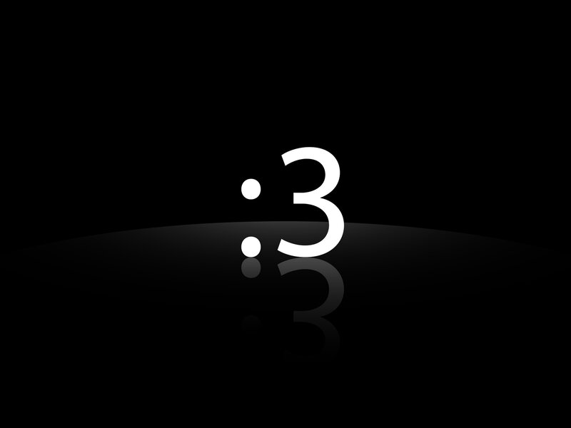 white number three on black