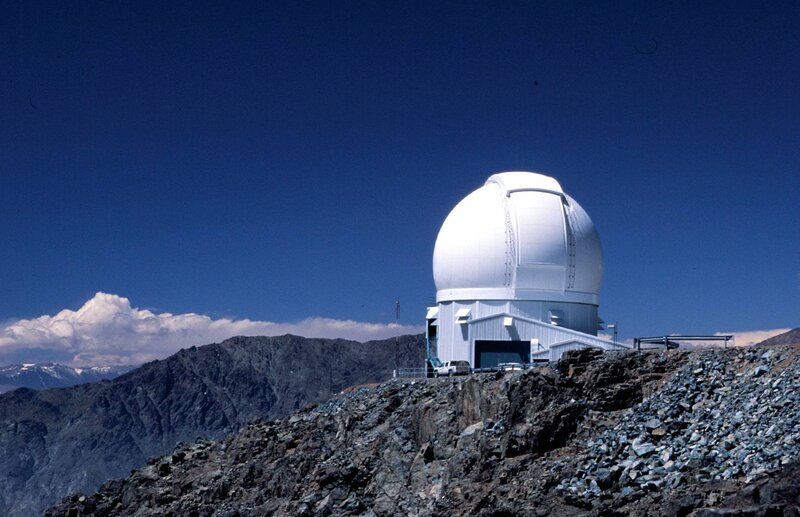 White Observatory Dome — Blue