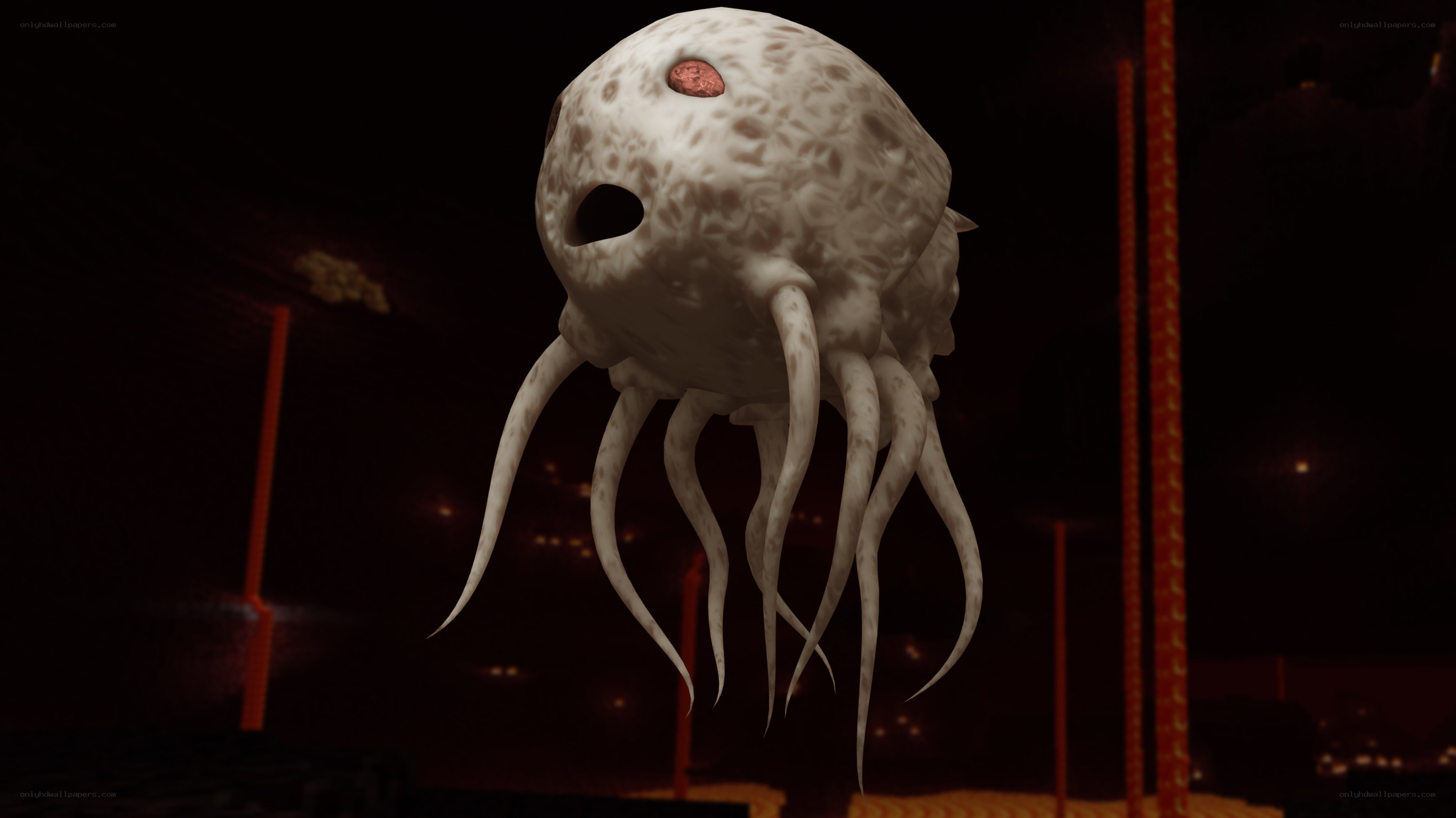 white octopus-like creature