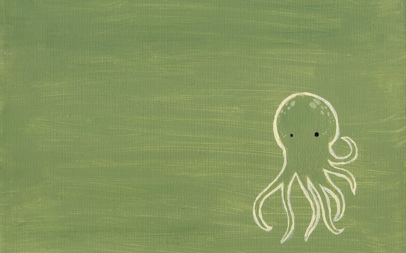 White Octopus Outline