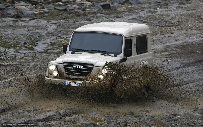 White Off-road Vehicle — Dramatic