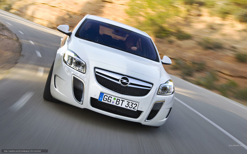 White Opel Car