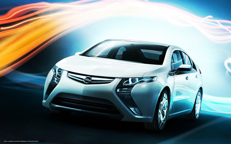 white opel concept car