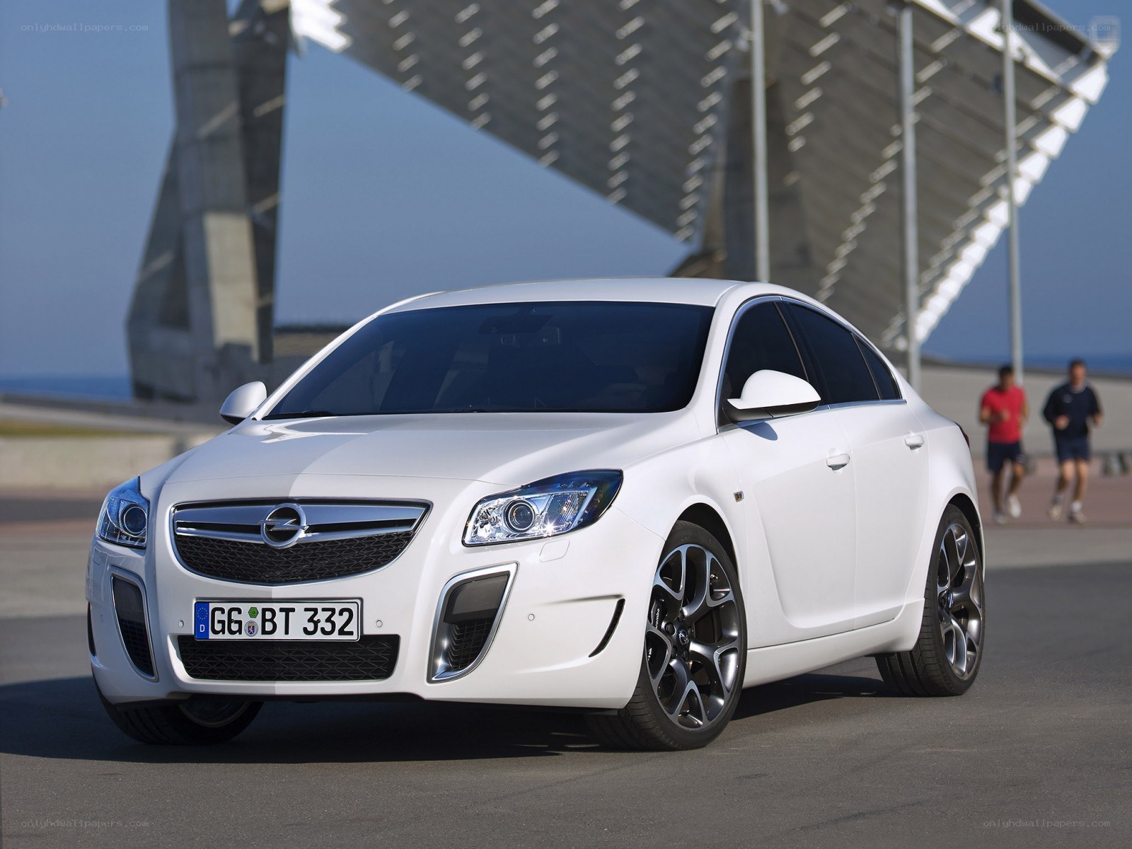 white opel inport sedan