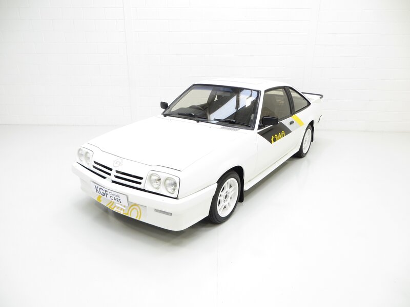 White Opel Manta a Rally Car