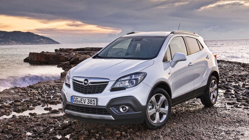 White Opel Mokka Suv — Dramatic