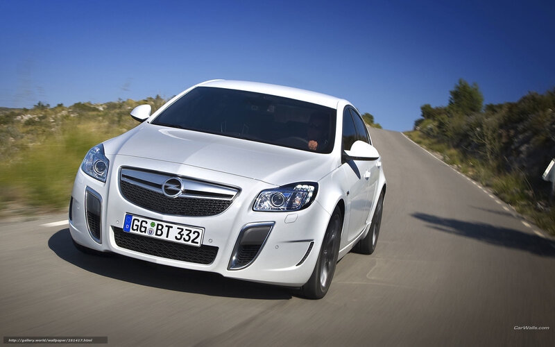 white opel on a winding road