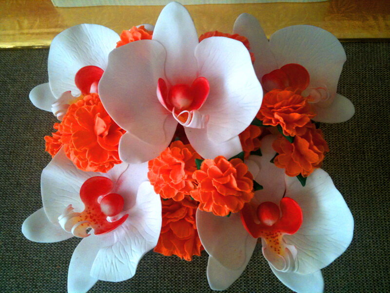 White Orchid Bouquet — Calm, Photograph