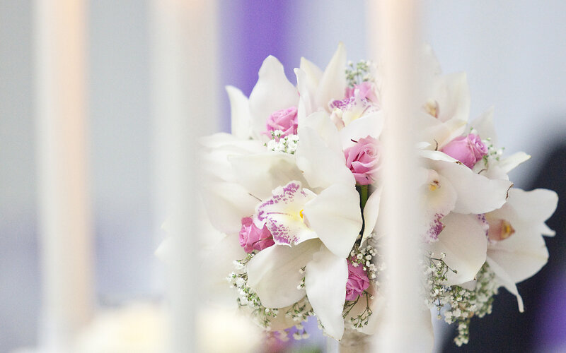 White Orchid Bouquet — Elegant