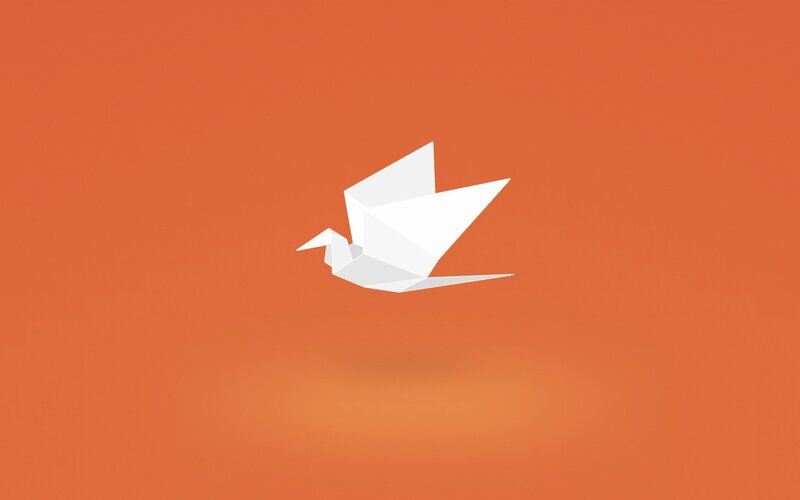 White Origami Bird