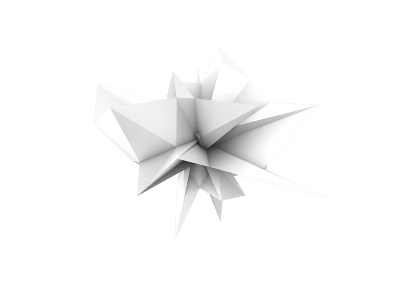 White Origami Star