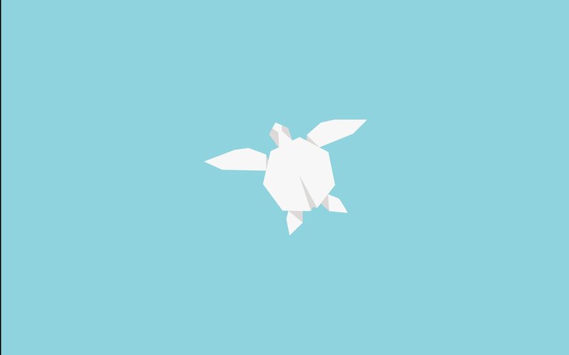 white origami turtle