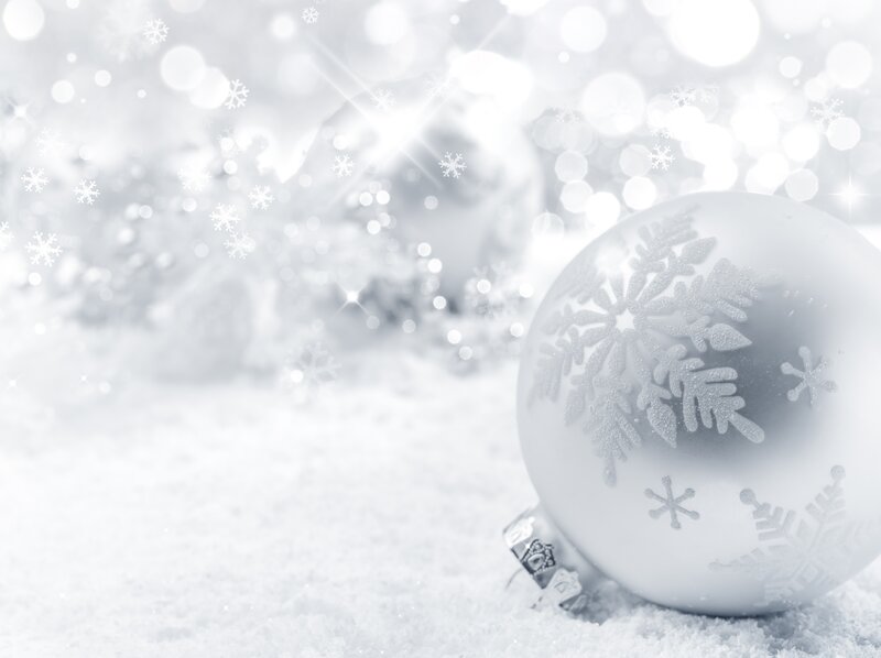 White Ornament in Snow