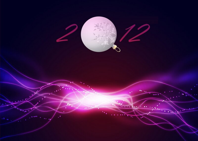 White Ornament with Snowflakes — Purple