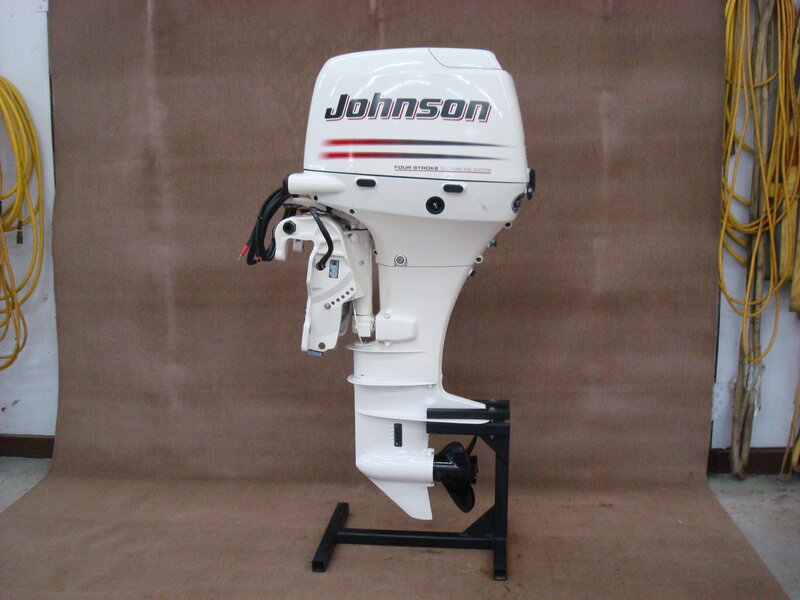 White Outboard Motor