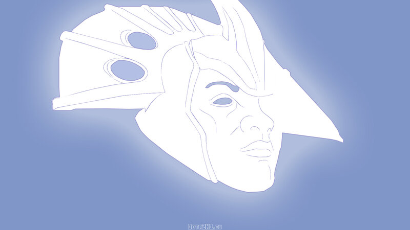 white outline of a character
