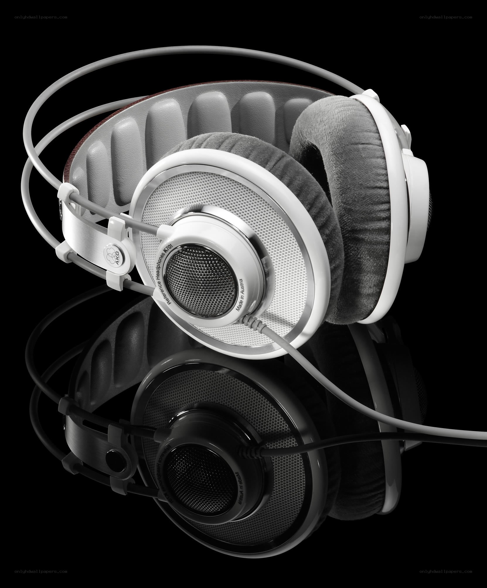 white over-ear headphones