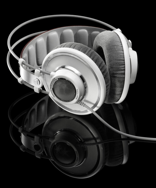 White Over-ear Headphones — Black, Dramatic, Photograph, Headband, Earcups