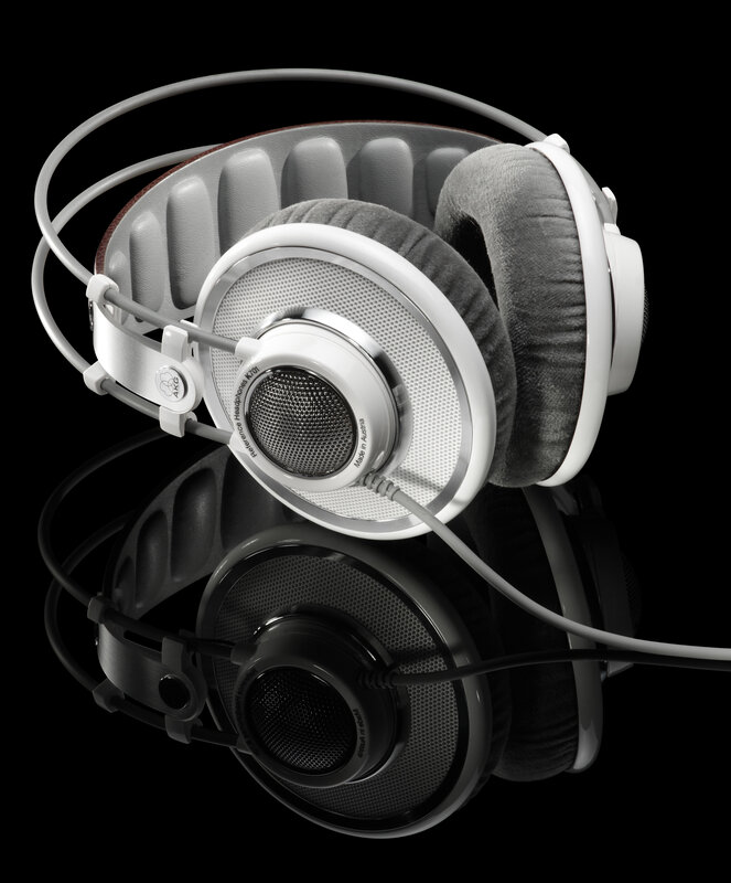 White Over-ear Headphones — Black, Dramatic, Photograph, Headband