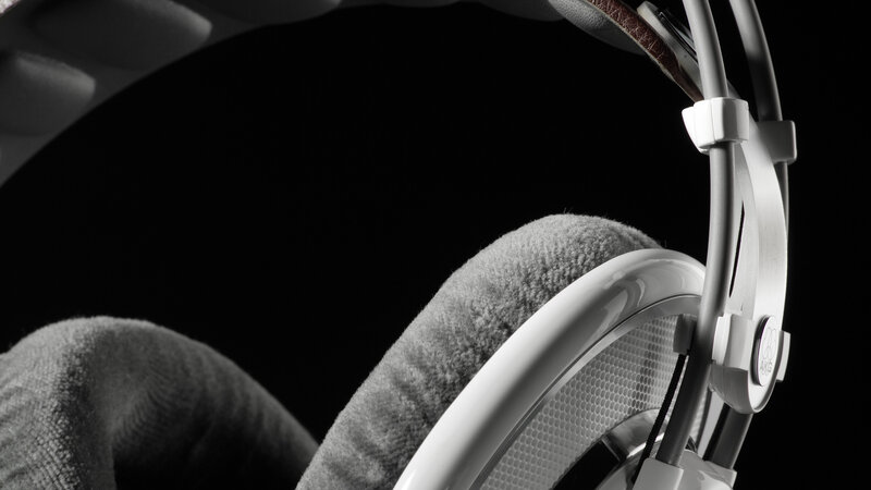 White Over-ear Headphones — Black, Dramatic