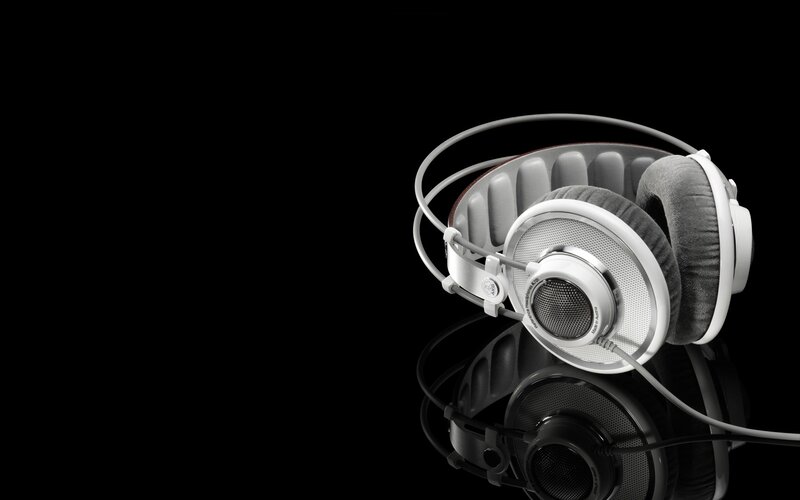 White Over-ear Headphones — Black, Minimalist