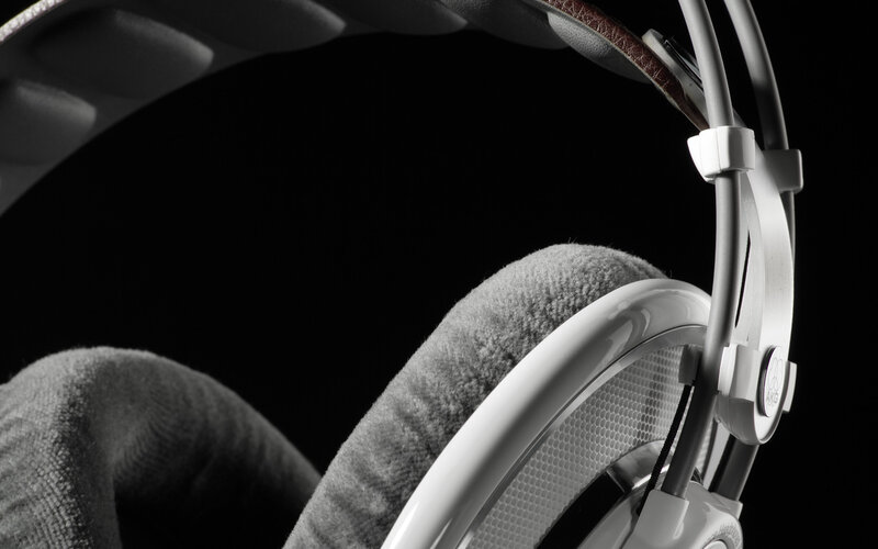 White Over-ear Headphones — Black