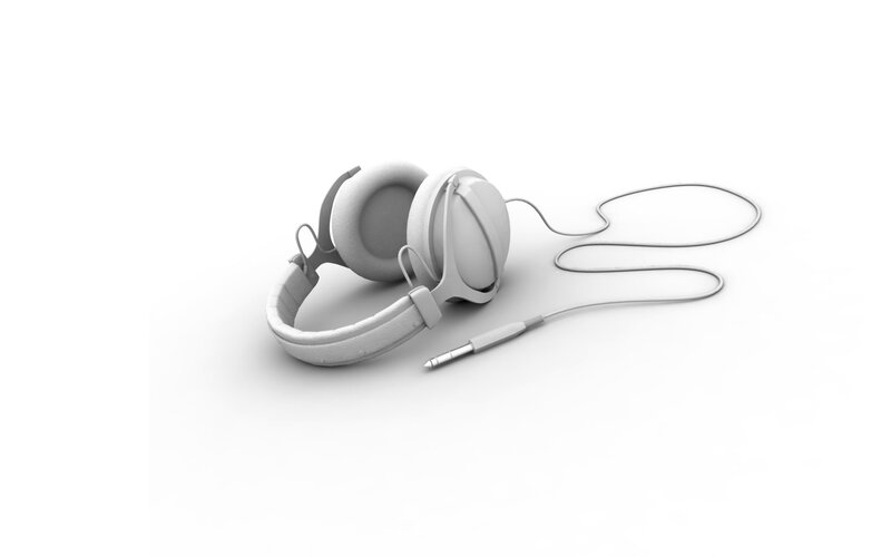 White Over-ear Headphones — Neutral, 3d Render