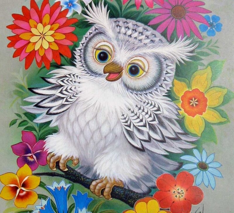 White Owl on Branch