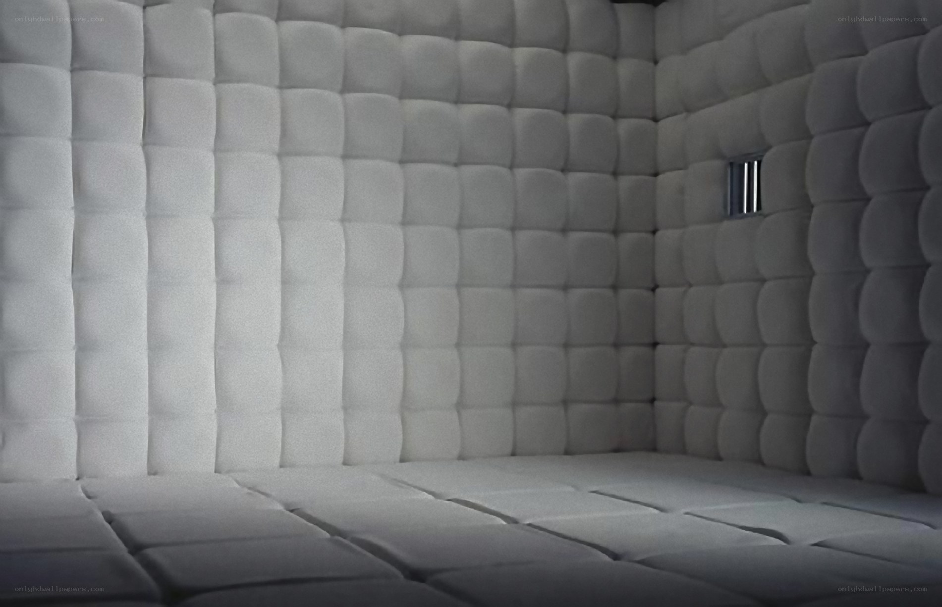 white padded room