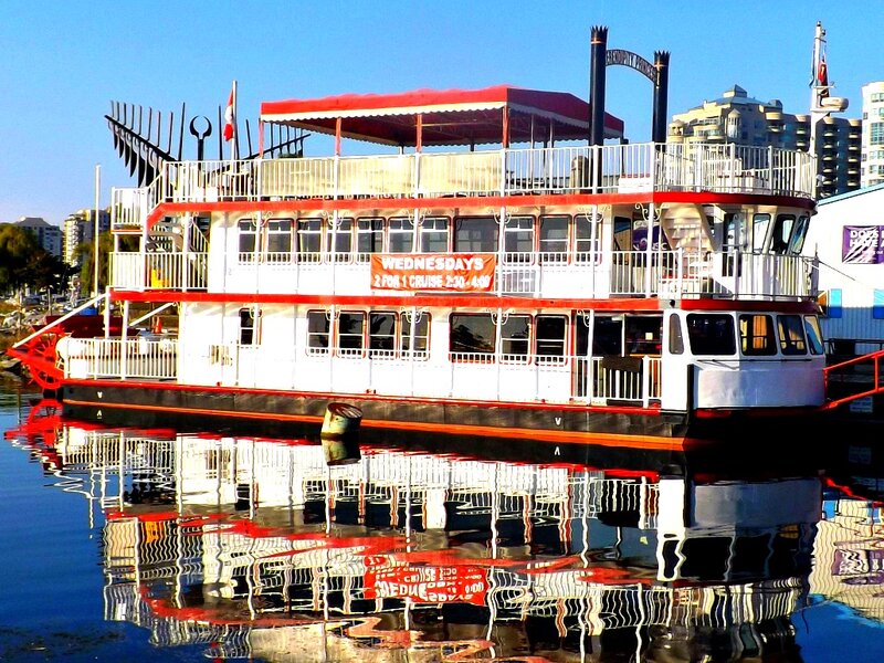 White Paddlewheel Boat — Calm