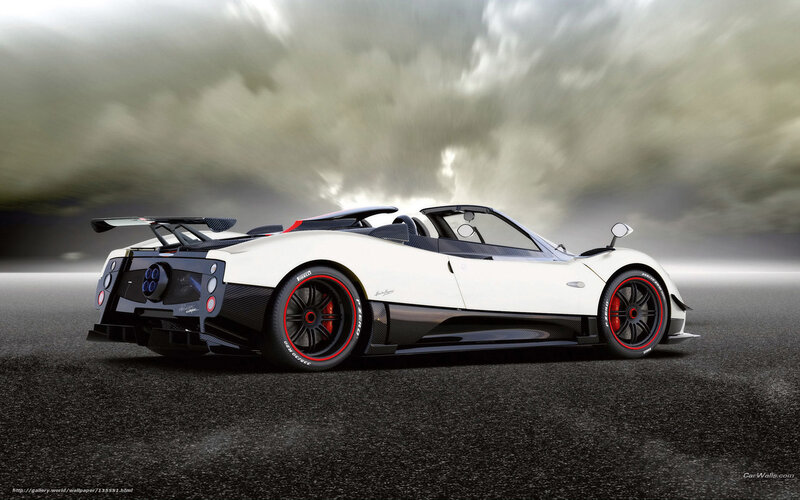 White Pagani Huayra Roadster — Dramatic, 3d Render