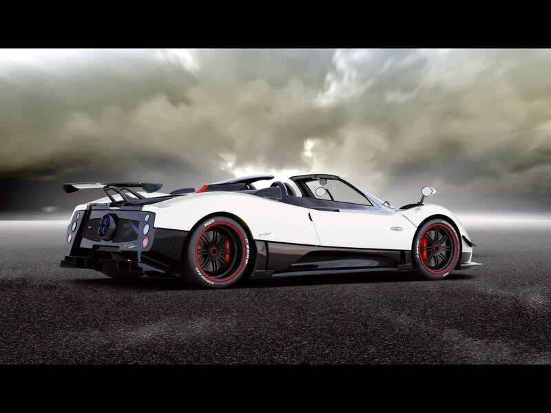 White Pagani sports car