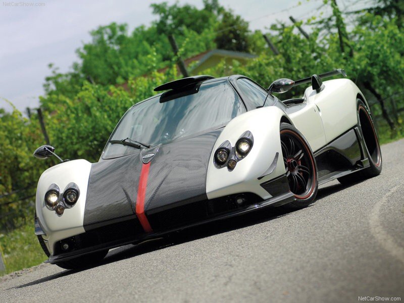 white Pagani sports car