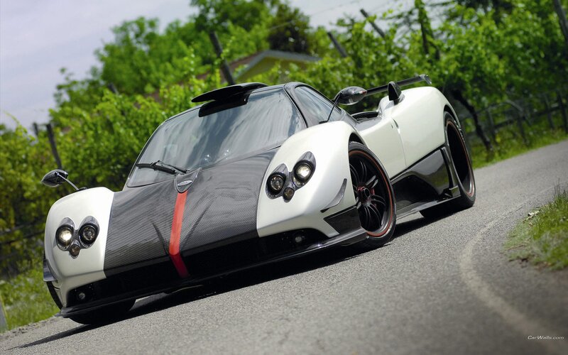 white Pagani sports car