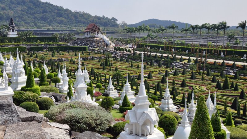 White Pagodas in Garden