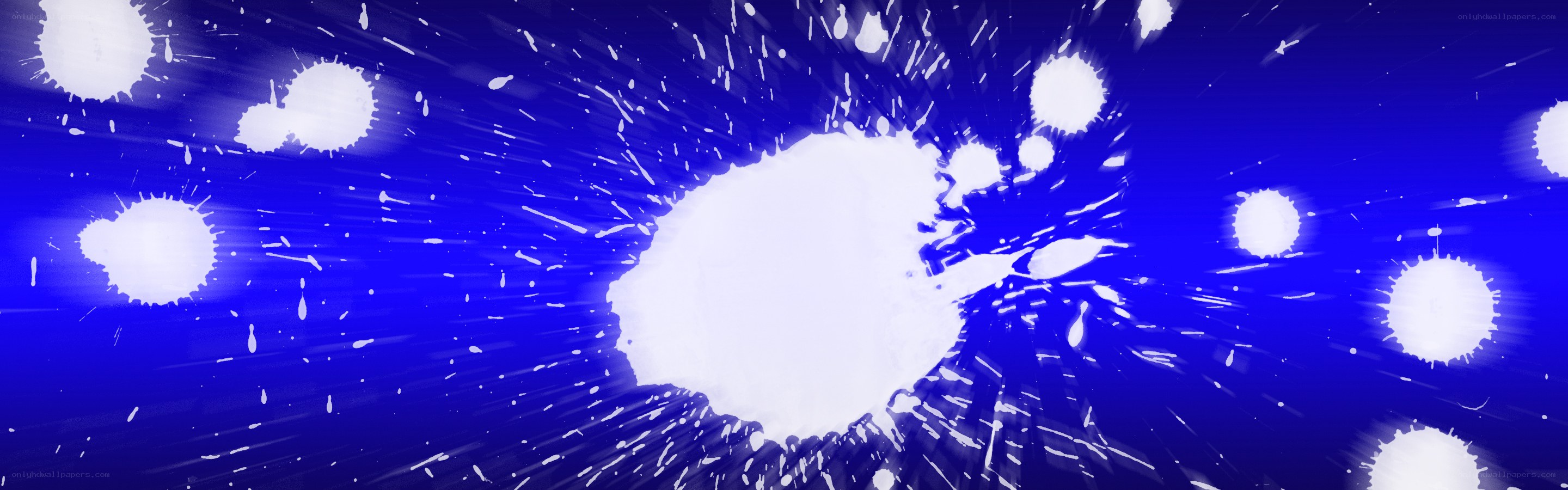 white paint splatter on blue