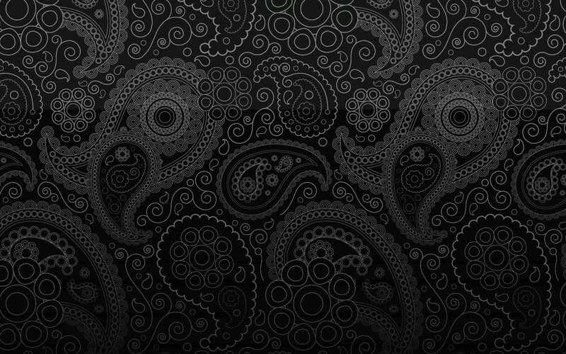 White Paisley Pattern — Black