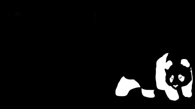 white panda silhouette