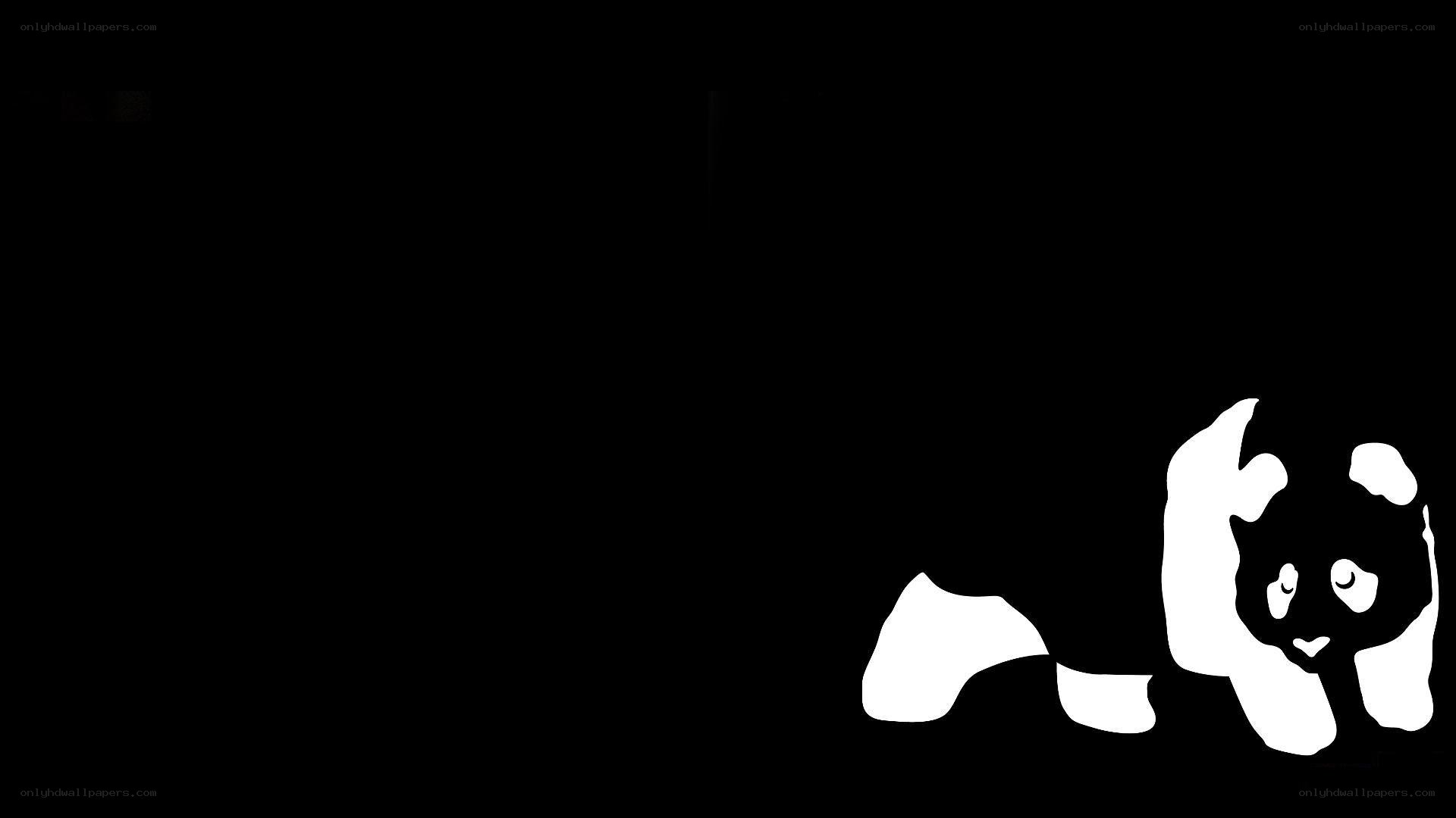 white panda silhouette