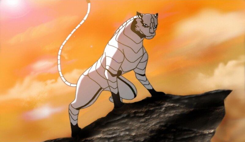 White Panther on Rock